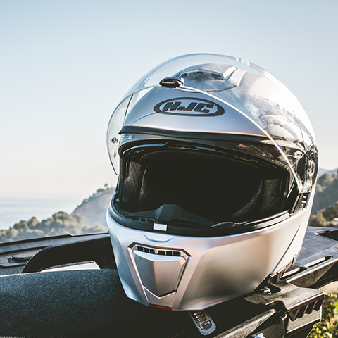 Capacete modular HJC RPHA 90 Semi Flat Silver